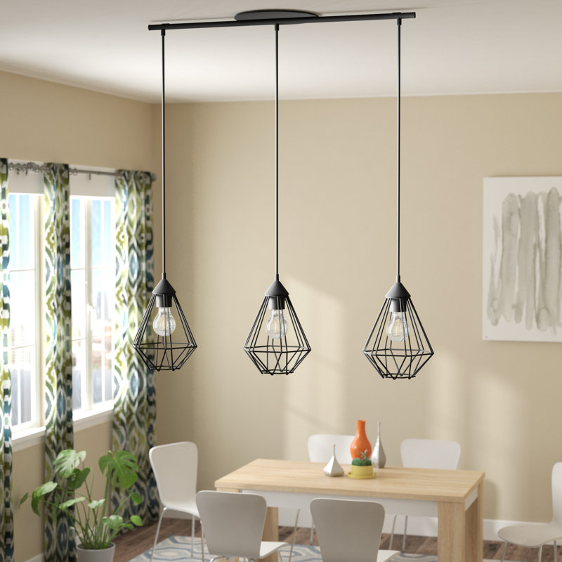 Ivy Bronx Taplin 3Light Kitchen Island Geometric Pendant & Reviews